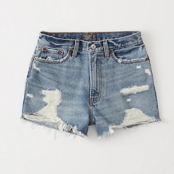 Abercrombie & Fitch Pants - Abercrombie&Fitch | HIGH RISE DENIM SHORTS
